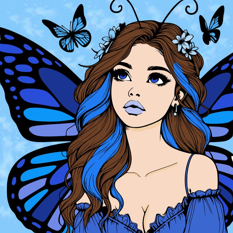 butterfly fairy realistic girl