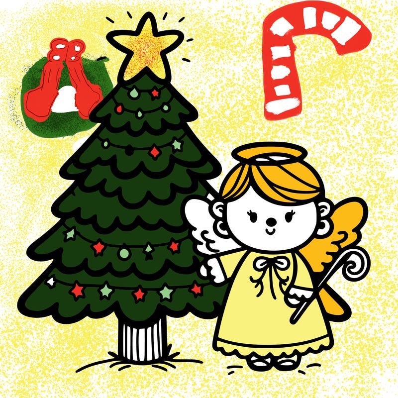 christmas tree with an angel