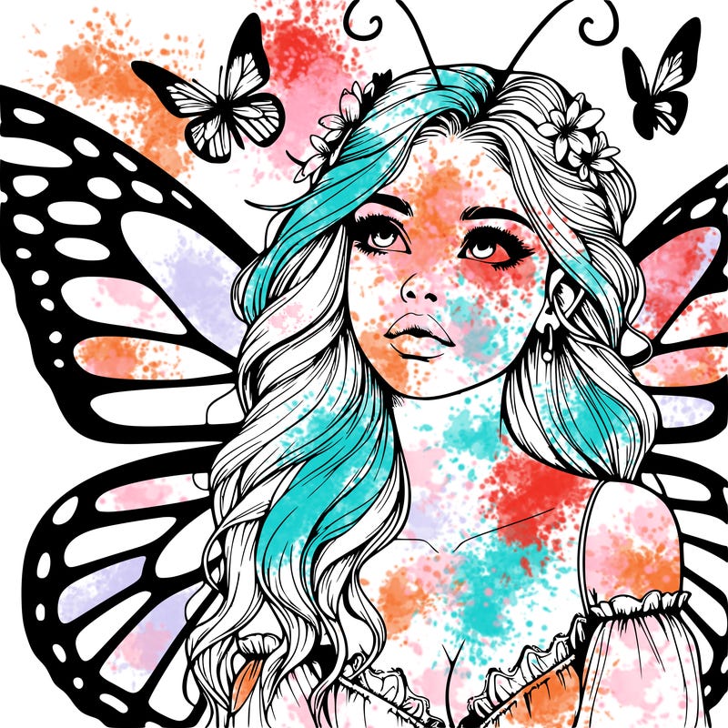 butterfly fairy realistic girl