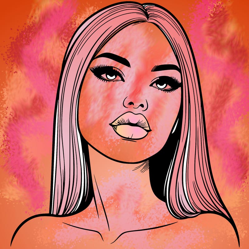 realistic woman with full lips