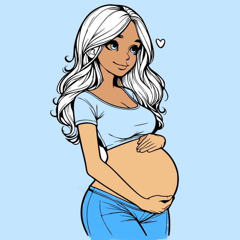 realistic pregnant girl