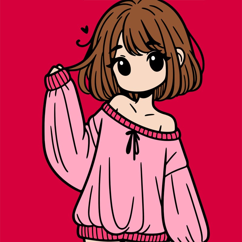 girl in baggy sweater hanging off her shoulder