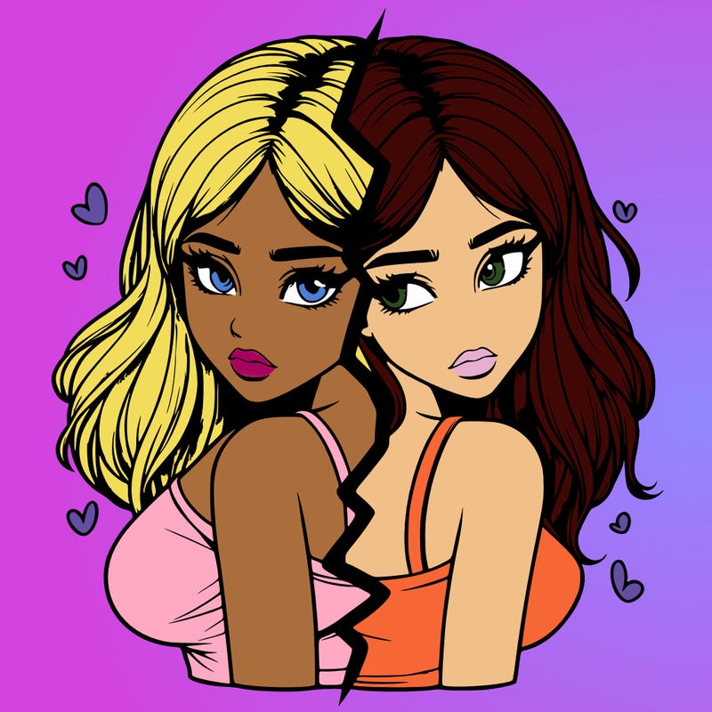 realistic girl split