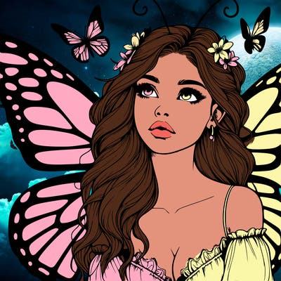 butterfly fairy realistic girl
