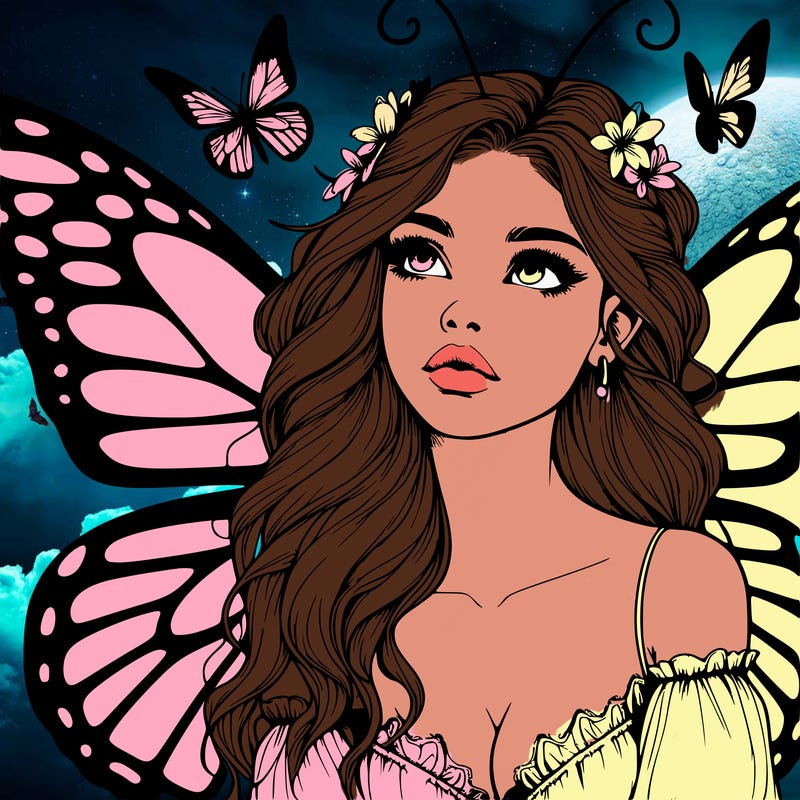 butterfly fairy realistic girl