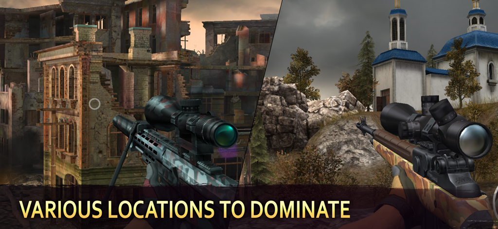 Sniper Arena: Killzone Shooter - 도시 및 농촌 전투 환경에서 저격 소총의 1인칭 시점