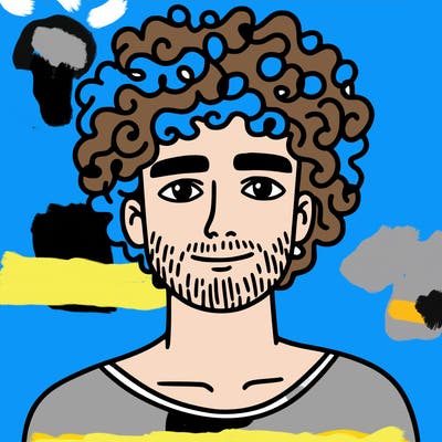 man with curly hair