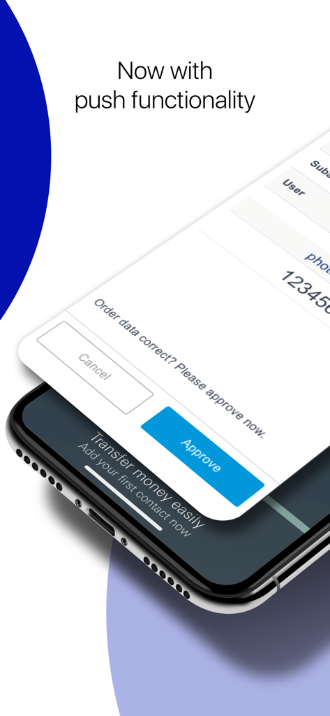 App Deutsche Bank photoTAN che mostra una notifica push per approvare una transazione bancaria