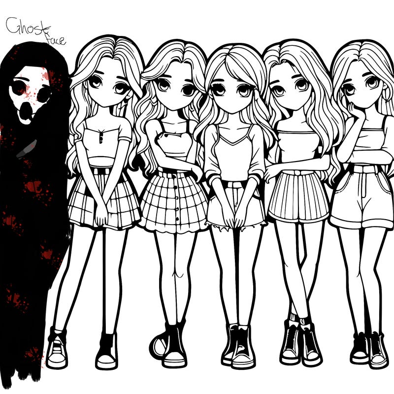 a group of girls realistic
