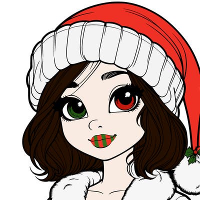 realistic christmas girl