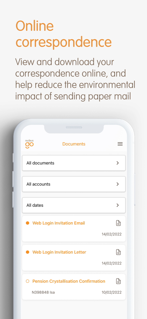 Nucleus Go - Portal seguro de gestión de correspondencia y documentos en línea dentro de la aplicación móvil Nucleus Go