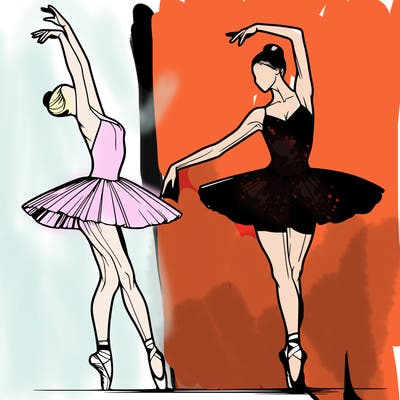 a realistic ballet dancer