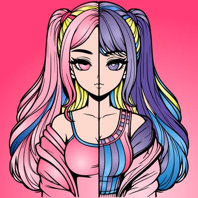 realistic girl split