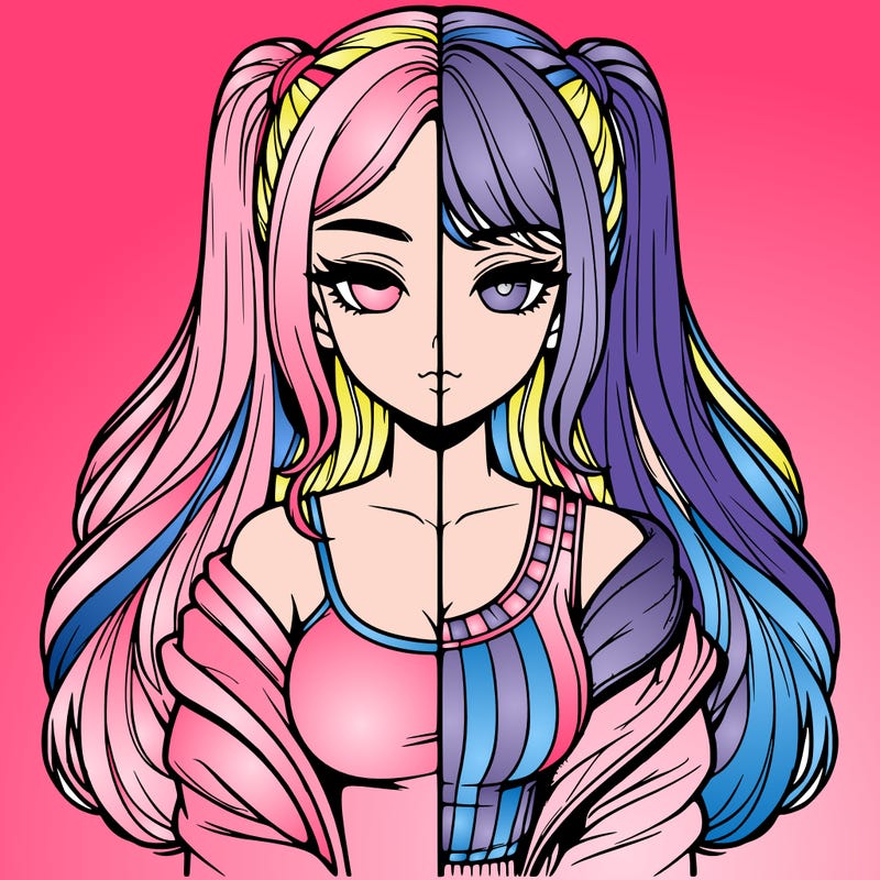 realistic girl split