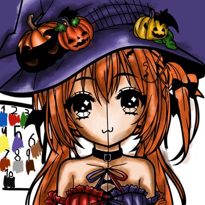 halloween anime girl