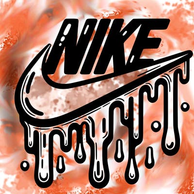 dripping nike logo