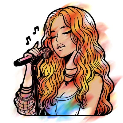 realistic female singer