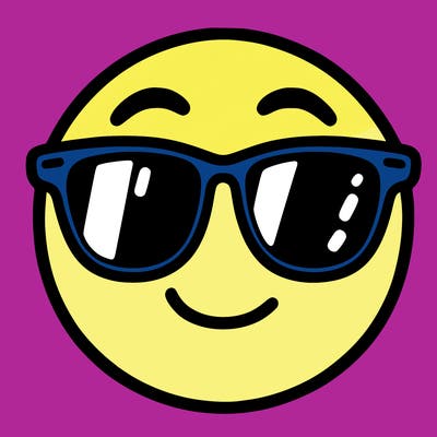emoji with sunglasses