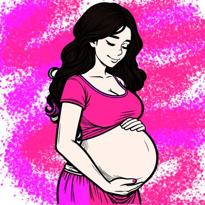 woman heavily pregnant realistic