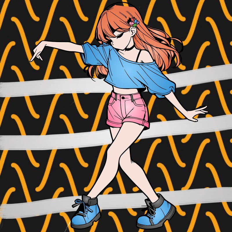 realistic girl danceing