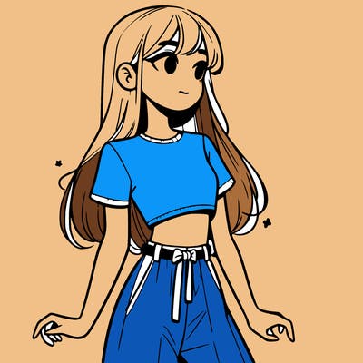 girl in a cute crop top