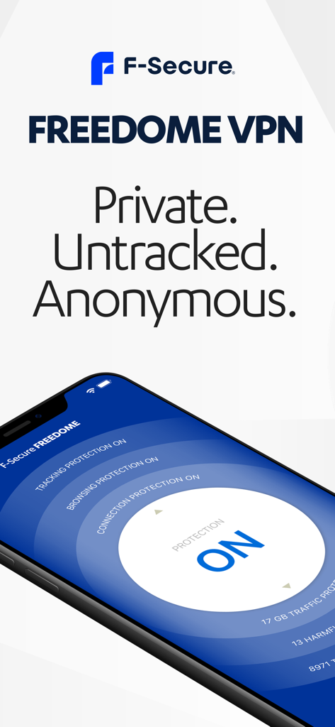 F-Secure FREEDOME VPN - Interfaz de la aplicación F-Secure FREEDOME VPN mostrando el estado de protección activa