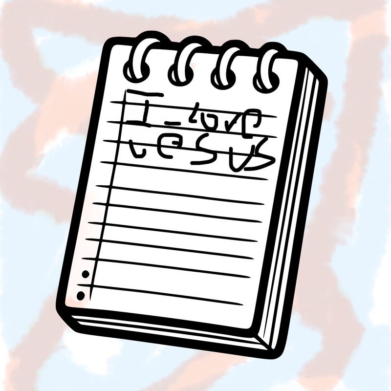 blank note pad