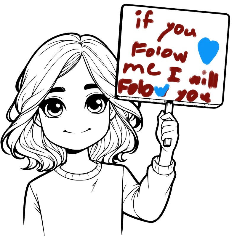 realistic girl holding up a sign