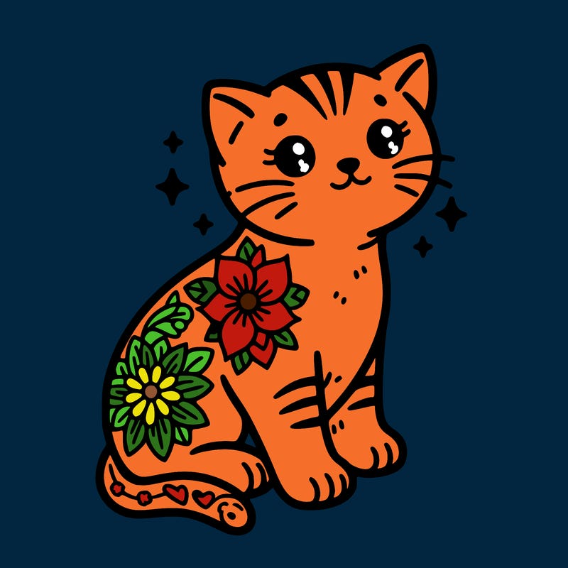 kitten tattoo