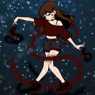 realistic girl danceing