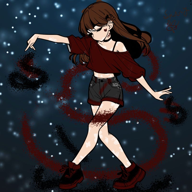 realistic girl danceing