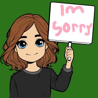 realistic girl holding up a sign