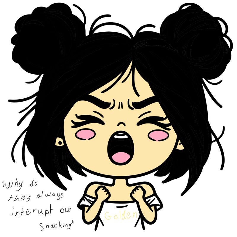 passionate girl with her hair is two messy bun