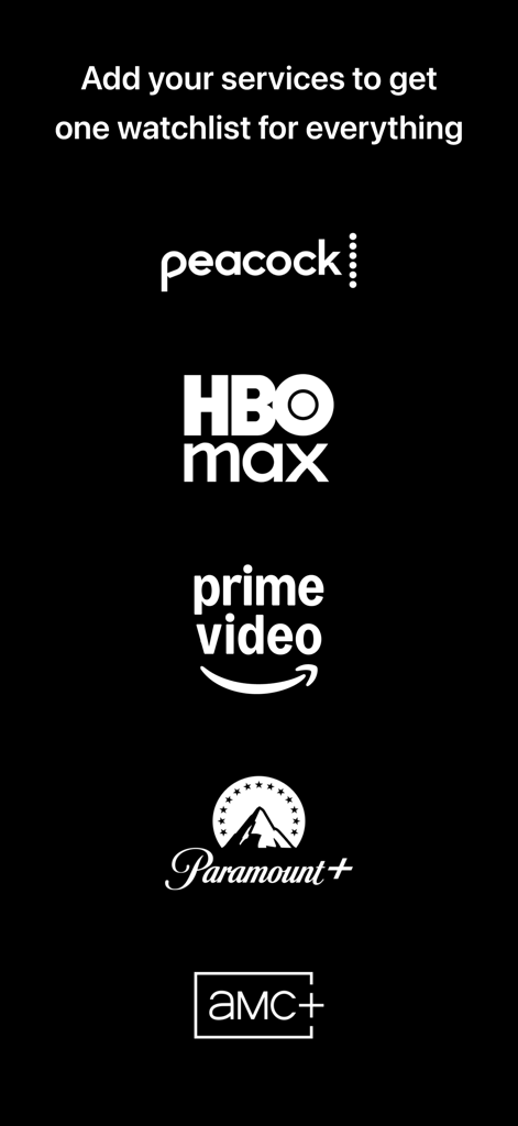 Apple TV - Apple TV app screen highlighting integration with services like HBO Max and Prime Video for a single watchlist