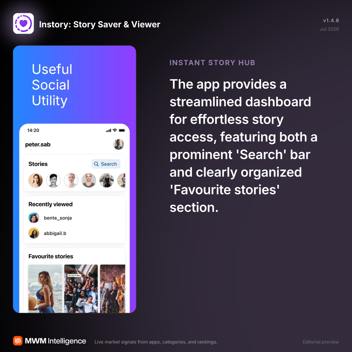 Instory: Story Saver & Viewer - Social Networking App | MWM