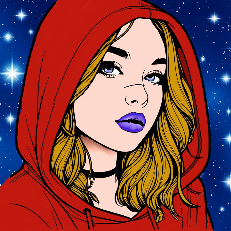 realistic girl with hood on