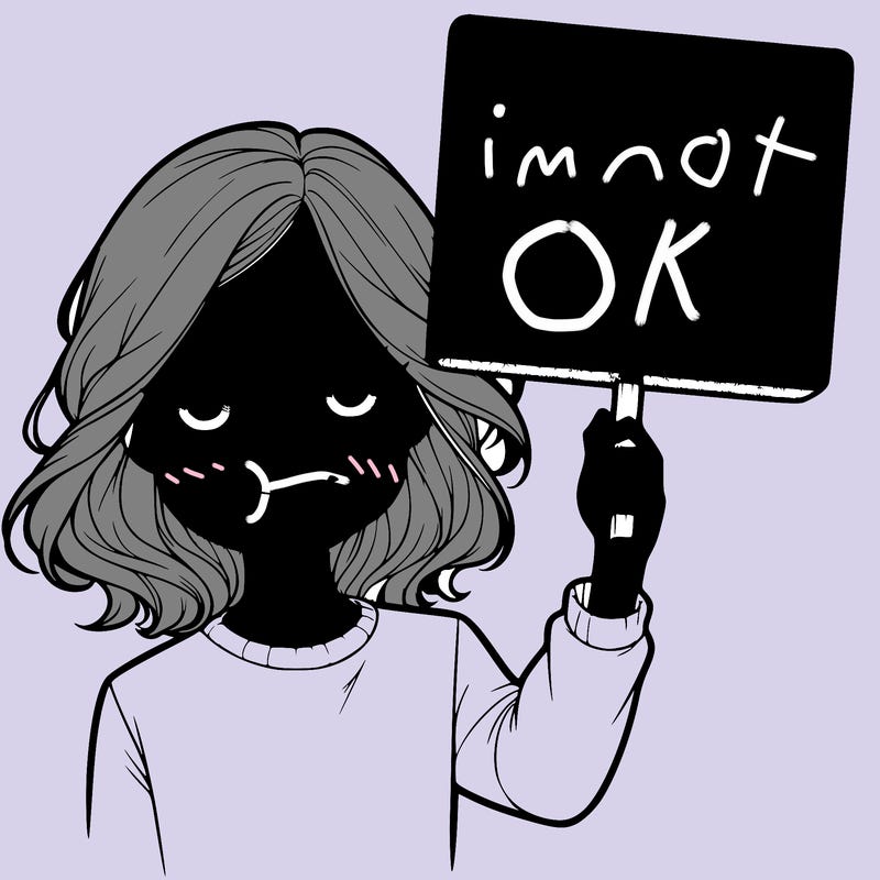 realistic girl holding up a sign