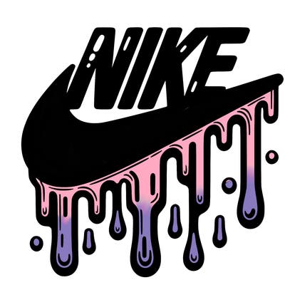 dripping nike logo