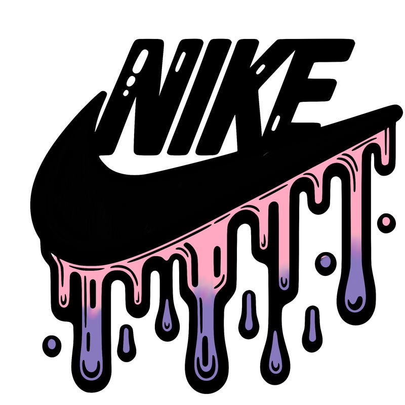 dripping nike logo