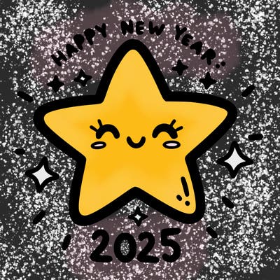happy new year 2025 star wish