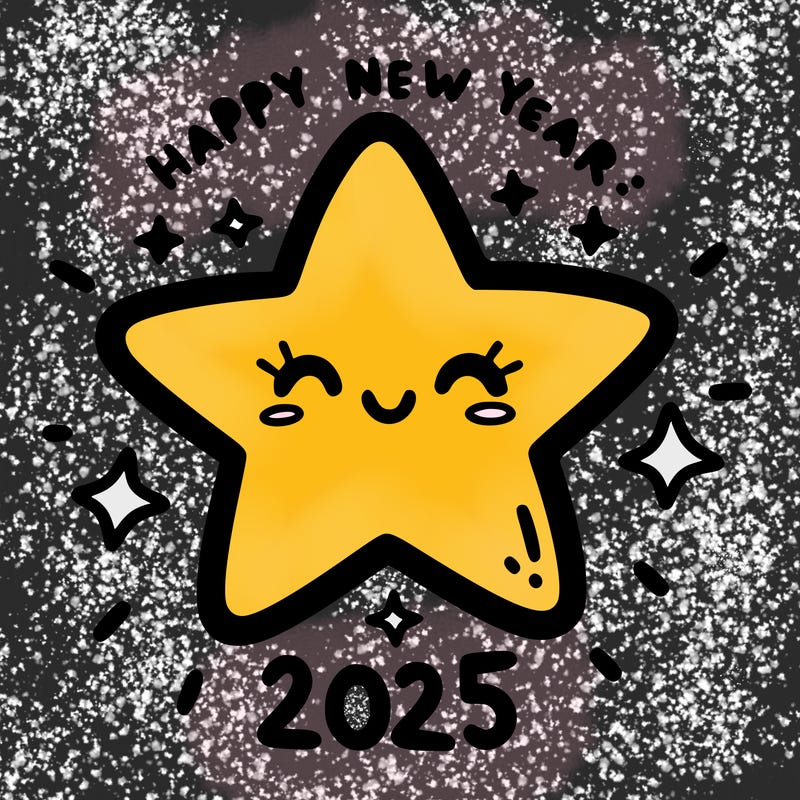 happy new year 2025 star wish