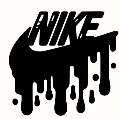 dripping nike logo