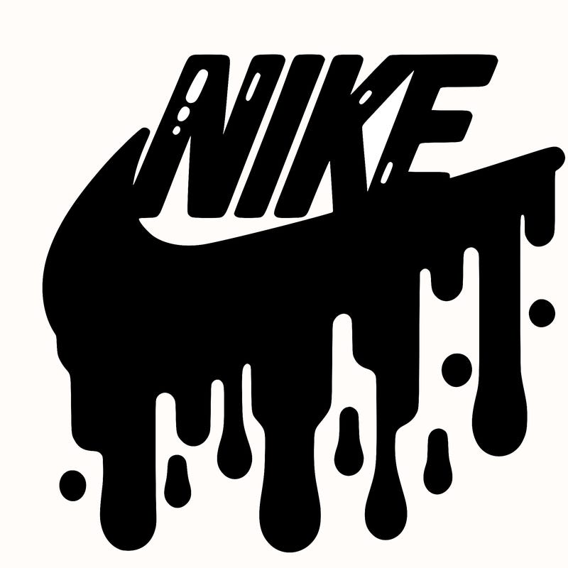 dripping nike logo