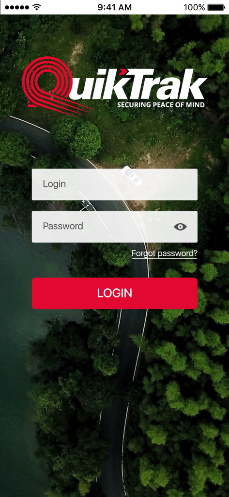 QuikTrak Pro - QuikTrak Pro App Anmeldebildschirm