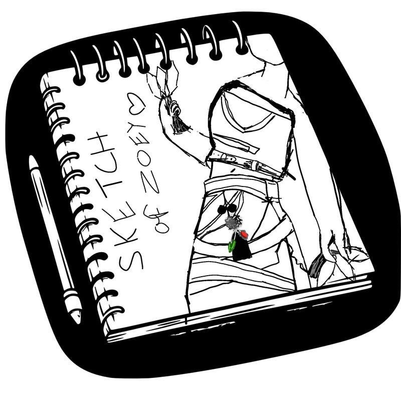 a blank sketch pad