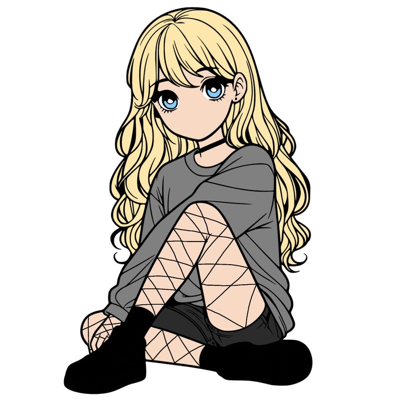 girl sitting realistic