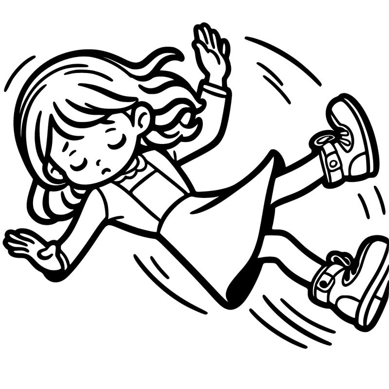 girl falling