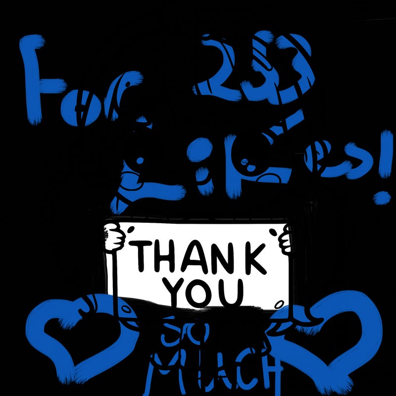 girl holding a thank you sign