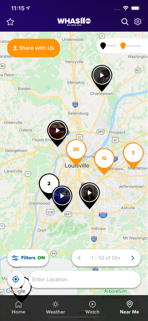 WHAS11 News Louisville - Interactive local news map for Louisville and Southern Indiana in the WHAS11 app