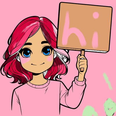 realistic girl holding up a sign